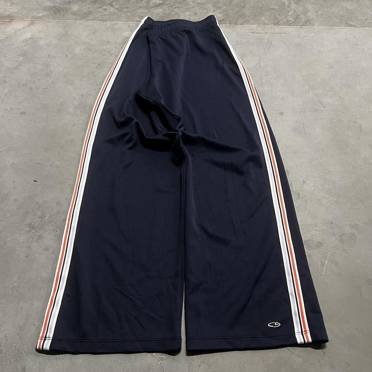 Vintage Crazy Vintage Y2K/2000s Baggy Wideleg Navy Blue Striped Champion Sweatpants! Size US 38 / EU 54 - 2 Thumbnail