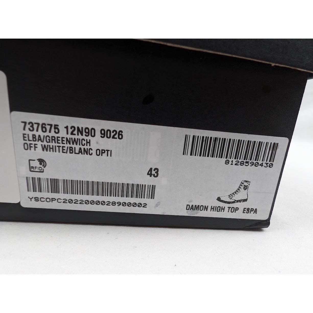 Saint Laurent Paris o1rshd1 Damon High-Top Sneakers in Off-White/Blanc Opti Size US 10 / EU 43 - 23 Thumbnail