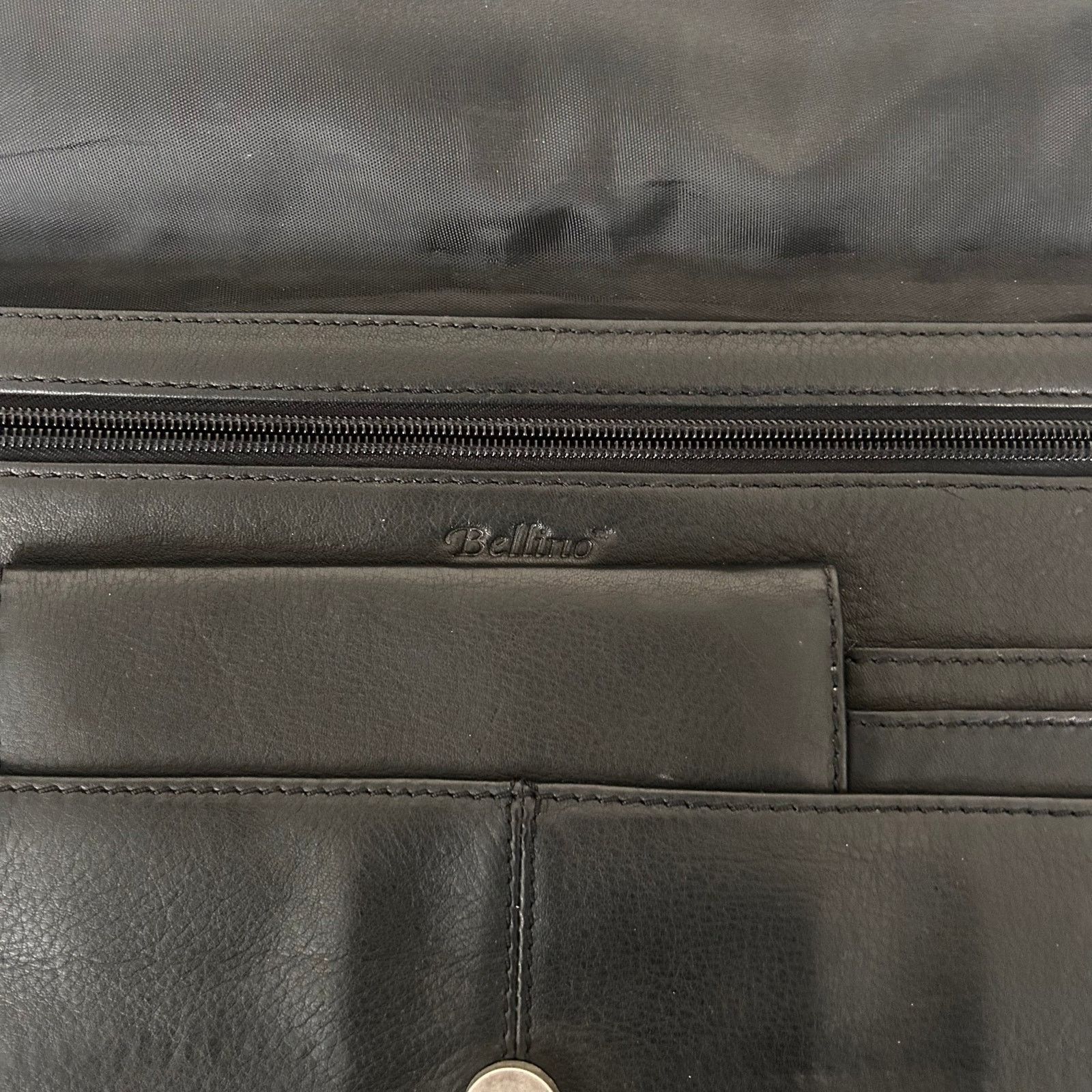 Other Vintage Bellino Black Leather Briefcase Bag Size ONE SIZE - 3 Thumbnail