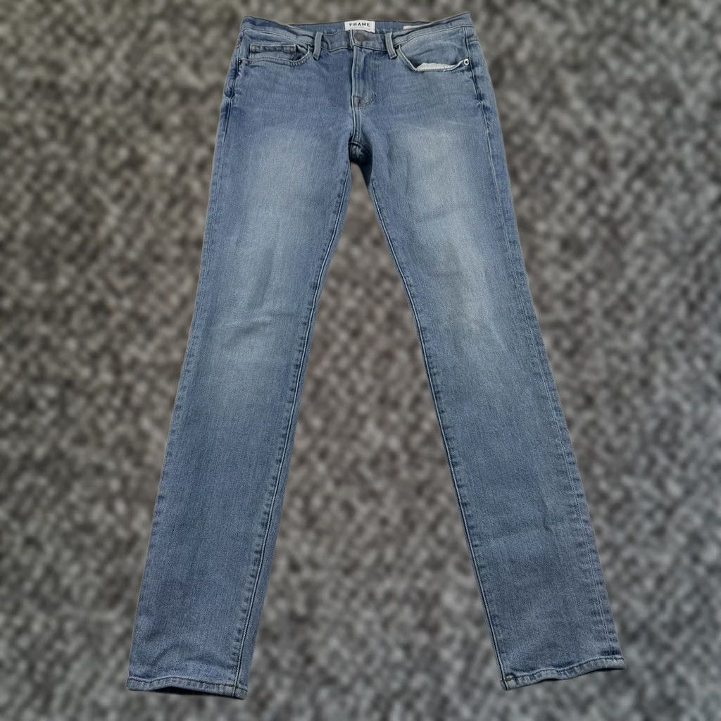 Frame FRAME L'Homme Slim-Fit Jeans Light Wash Adult Mens 30x31 Blue Jeans Slim 5-Pocket Denim Street City USA Mens Size US 30 / EU 46 - 1 Thumbnail