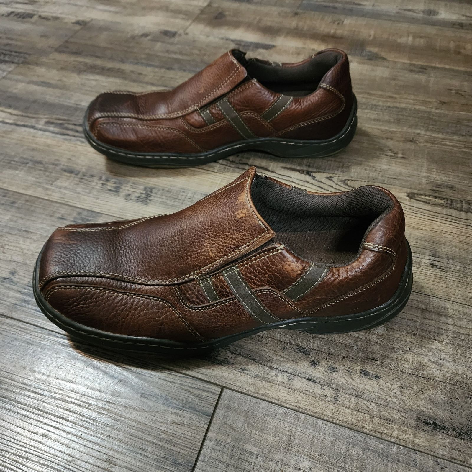 Bass Men Bass Stewart brown leather loafer shoe sz 9M 1297200 B42 Size US 9 / EU 42 - 5 Thumbnail