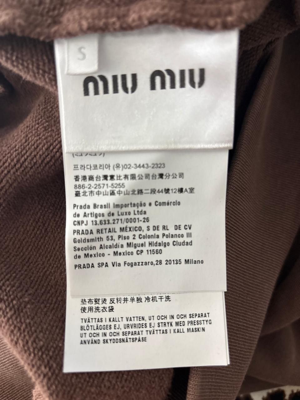 Miu Miu Miu Miu Zip Up Hoodie In Brown Size US S / EU 44-46 / 1 - 5 Thumbnail