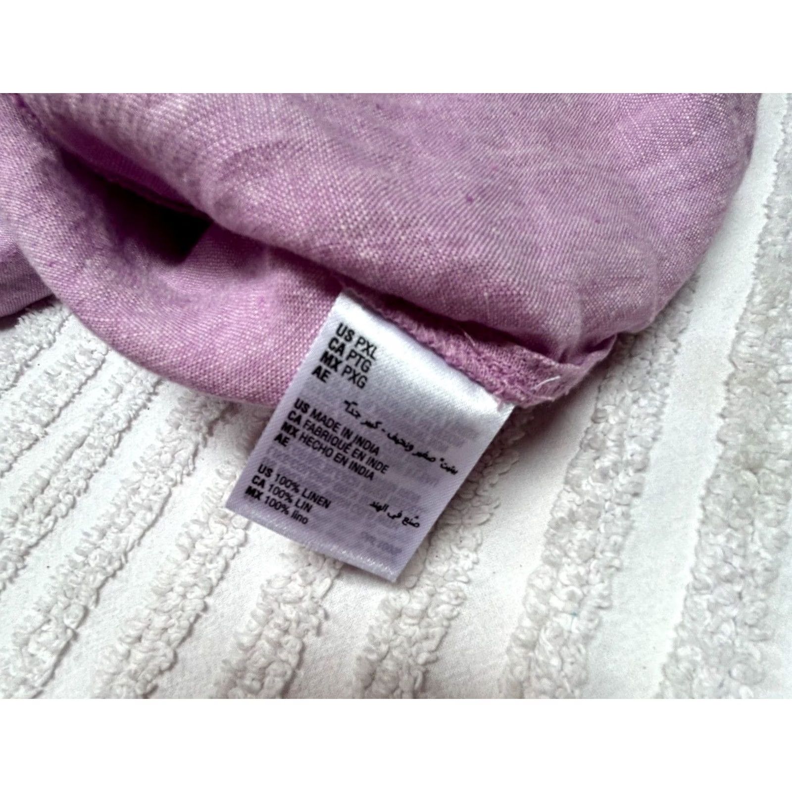 Charter Club Charter Club Women Shift Dress Sleeveless Linen Round Neck PXL Light Purple Size XL / US 12-14 / IT 48-50 - 4 Thumbnail