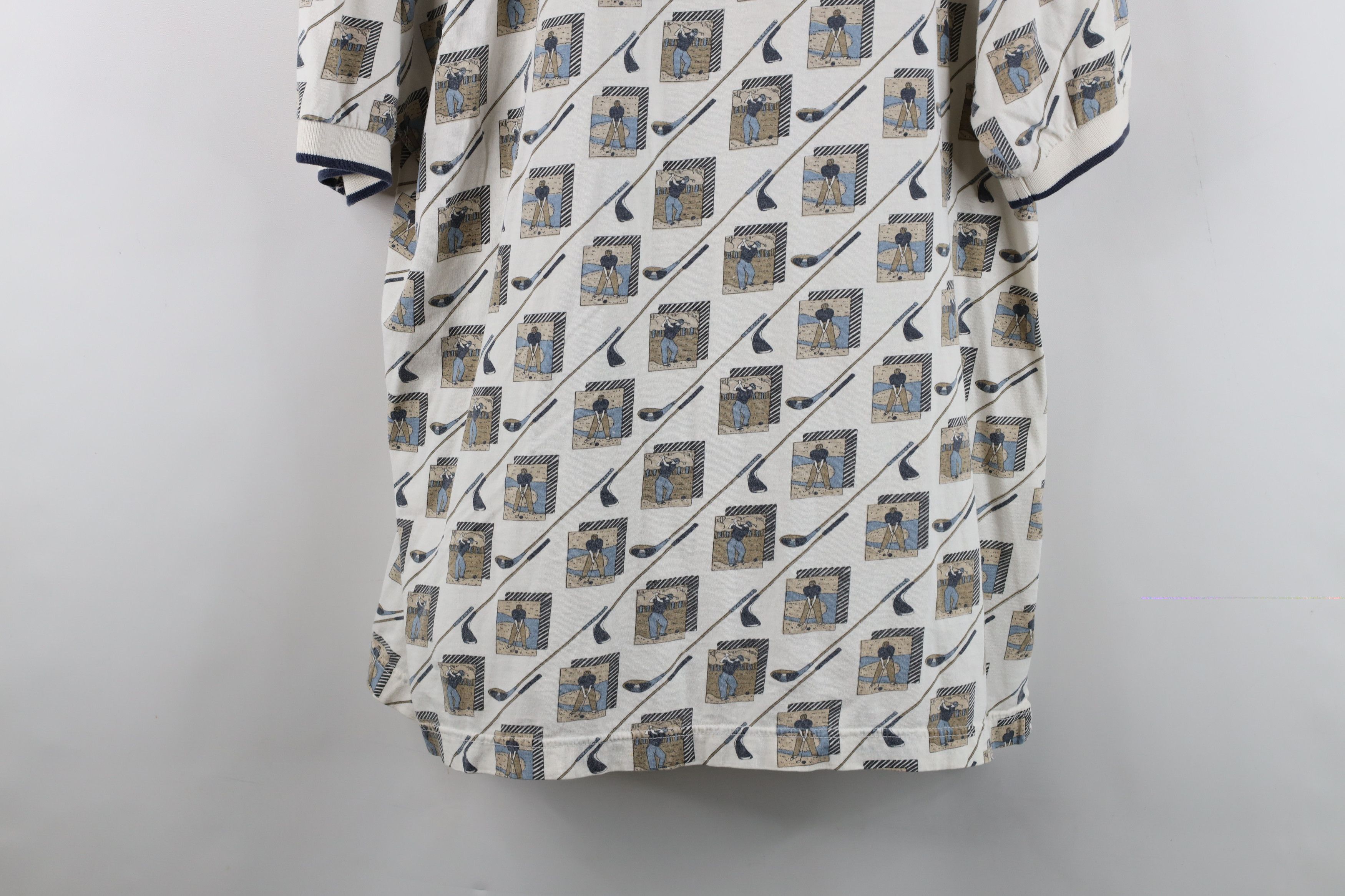 Vintage Vintage 90s Streetwear Print Collared Polo Shirt Cotton Size US XXL / EU 58 / 5 - 3 Thumbnail