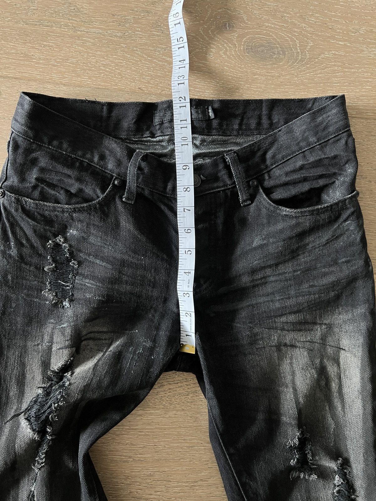 GOSTAR DE FUGA Gostar De Fuga black distressed denim jeans Size US 29 - 6 Thumbnail