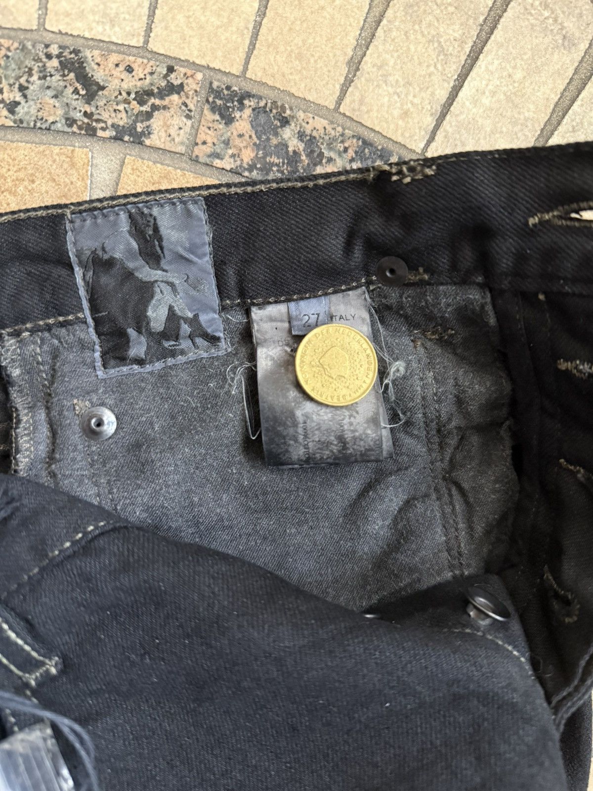 Rick Owens Drkshdw SS09 ‘Strutter’ Banana Cut Denim /BLK Size US 30 / EU 46 - 6 Thumbnail