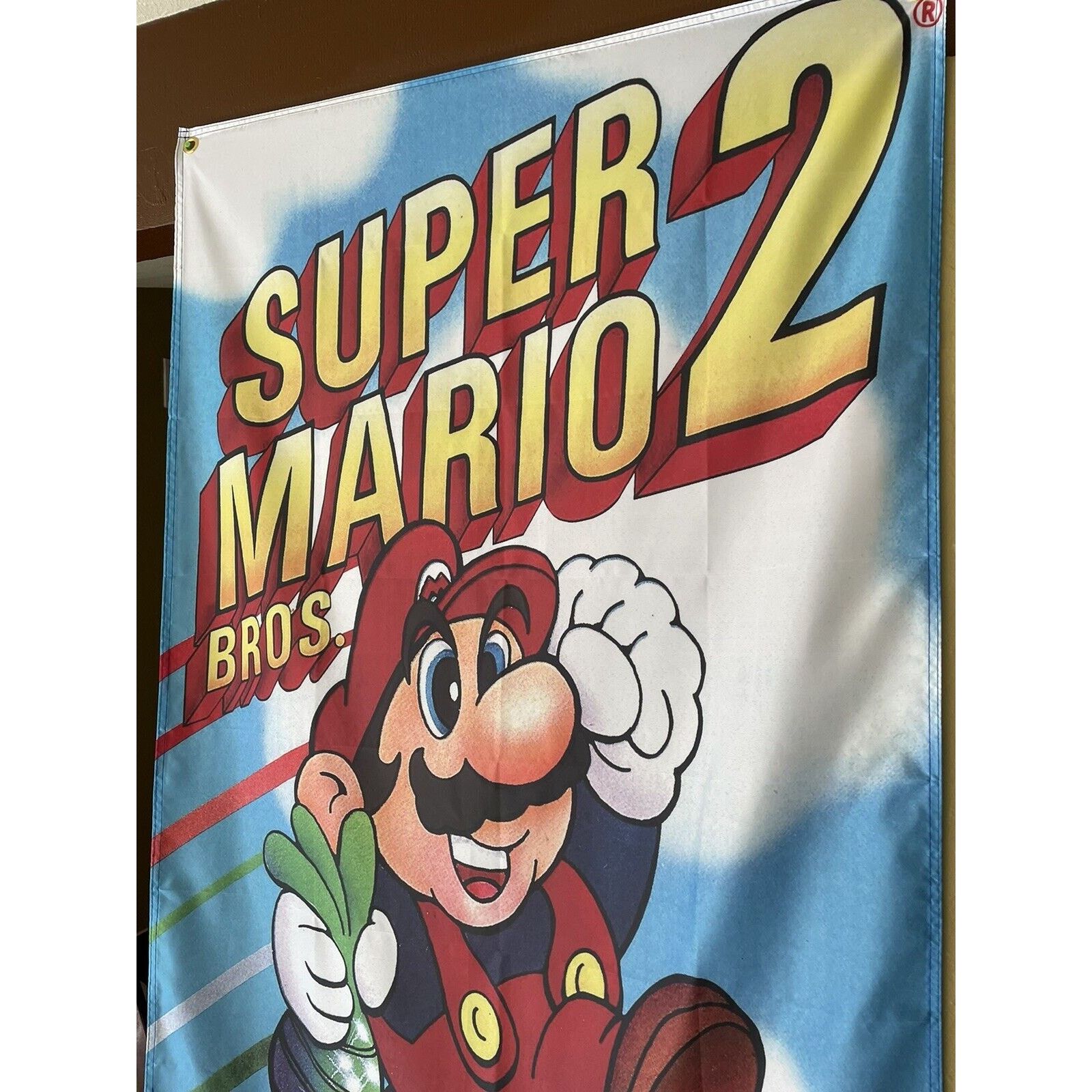 Other Super Mario Bros. 2 Nintendo NES Boxart 5' Flag Poster 1988 Size ONE SIZE - 2 Thumbnail