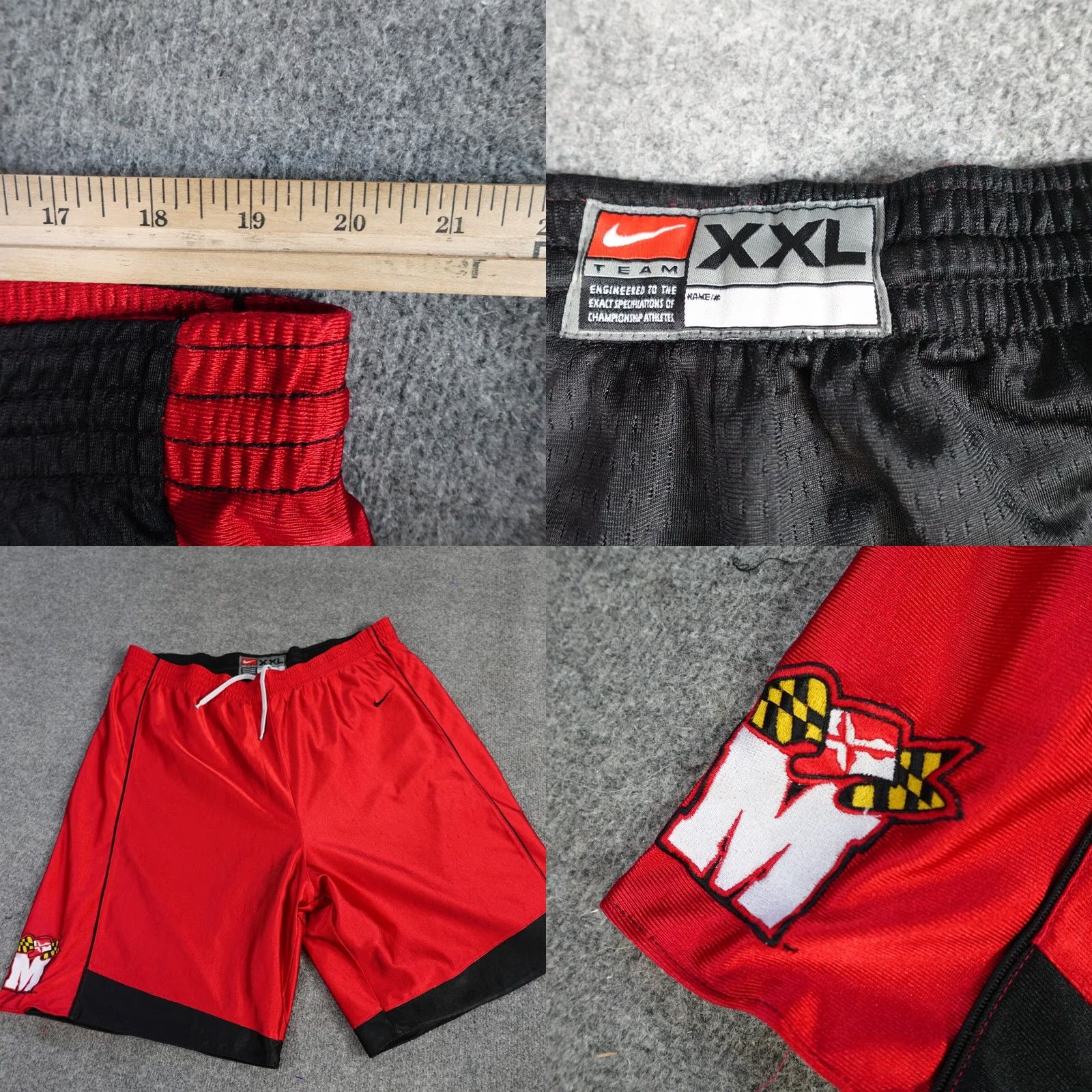 Nike VINTAGE Nike Maryland Basketball Shorts 2XL Red Black Reversible Terps Men 2XL Red Basketball Reversible Nike Maryland Shorts Size US 39 - 8 Thumbnail