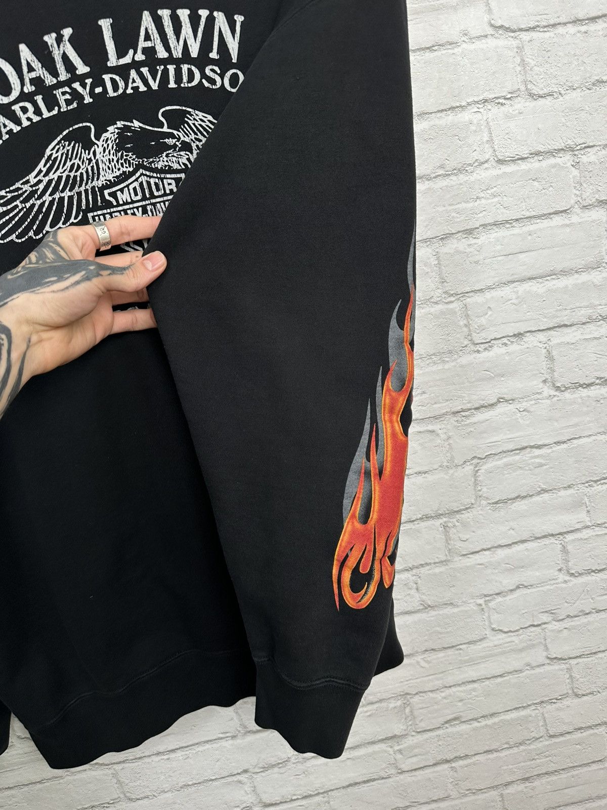 Harley Davidson (XL) SICK FLAMES Harley Davidson Zip Up Hoodie Size US XL / EU 56 / 4 - 14 Thumbnail