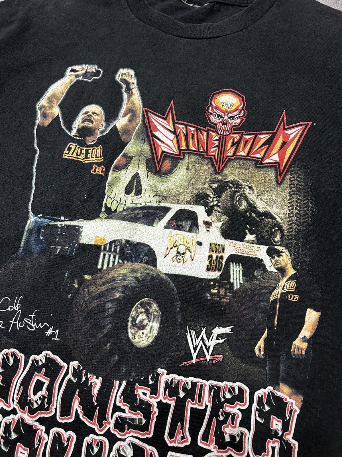 Vintage Stone Cold Steve Austin Monster Truck T Shirt Size US L / EU 52-54 / 3 - 8 Thumbnail