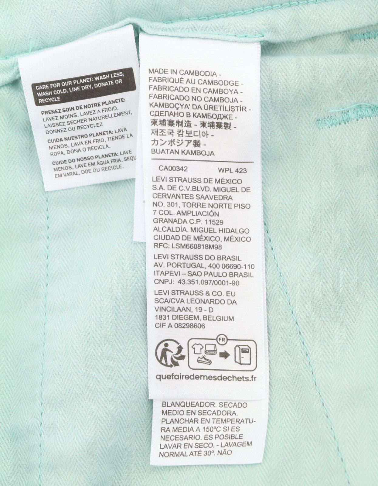 Levi's XX CHINO W32/L34 Blue Taper Stretch Zip Pants 87060 Size US 32 / EU 48 - 7 Thumbnail