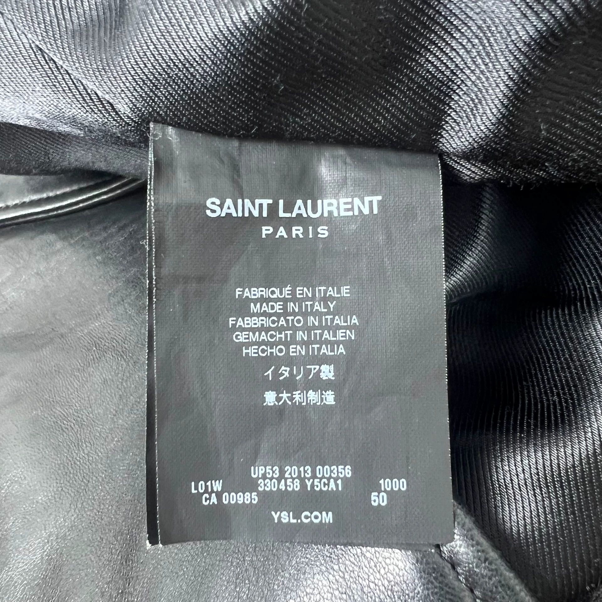 Saint Laurent Paris Saint Laurent 13FW L01 size50 OG Lambskin Silver Hardware Size US M / EU 48-50 / 2 - 5 Thumbnail
