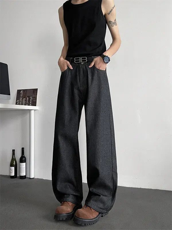 Japanese Brand × Jean Retro loose wide leg slightly flared jeans Size US 32 / EU 48 - 2 Thumbnail
