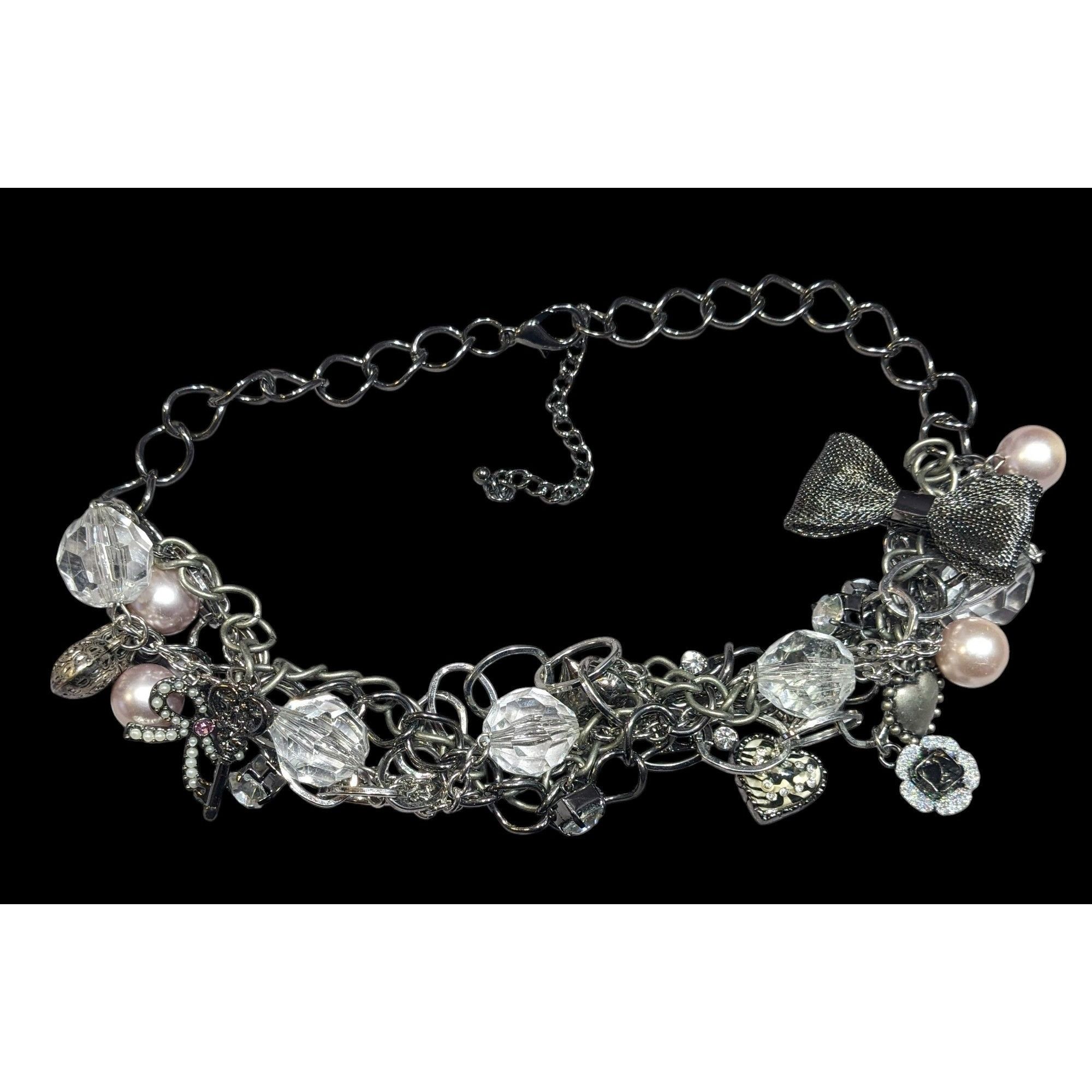 Other Coquette Glam Torsade Charm Silver Tone Necklace Size ONE SIZE - 1 Thumbnail