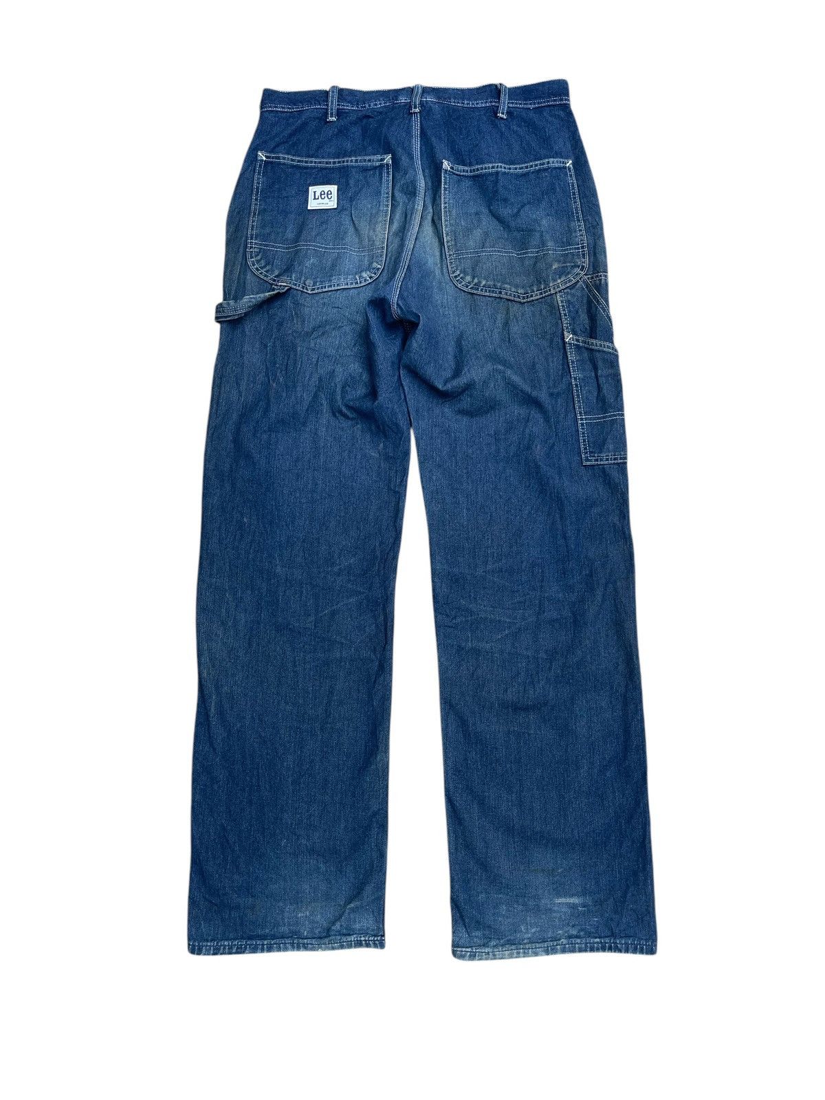 Japanese Brand × Lee × Vintage Rare 90s Lee Indigo Carpenter Jeans - Japanese Denim 34x33 Size US 34 / EU 50 - 2 Thumbnail