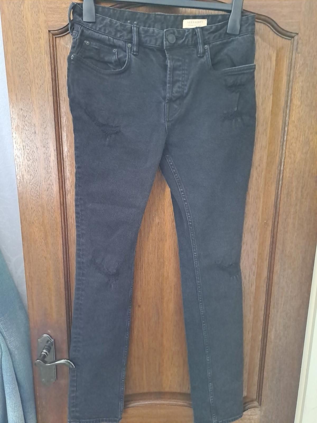 Allsaints All Saints Mens Jeans Cigarette Size W30" L32 Black Slim Fit Size US 30 / EU 46 - 2 Thumbnail