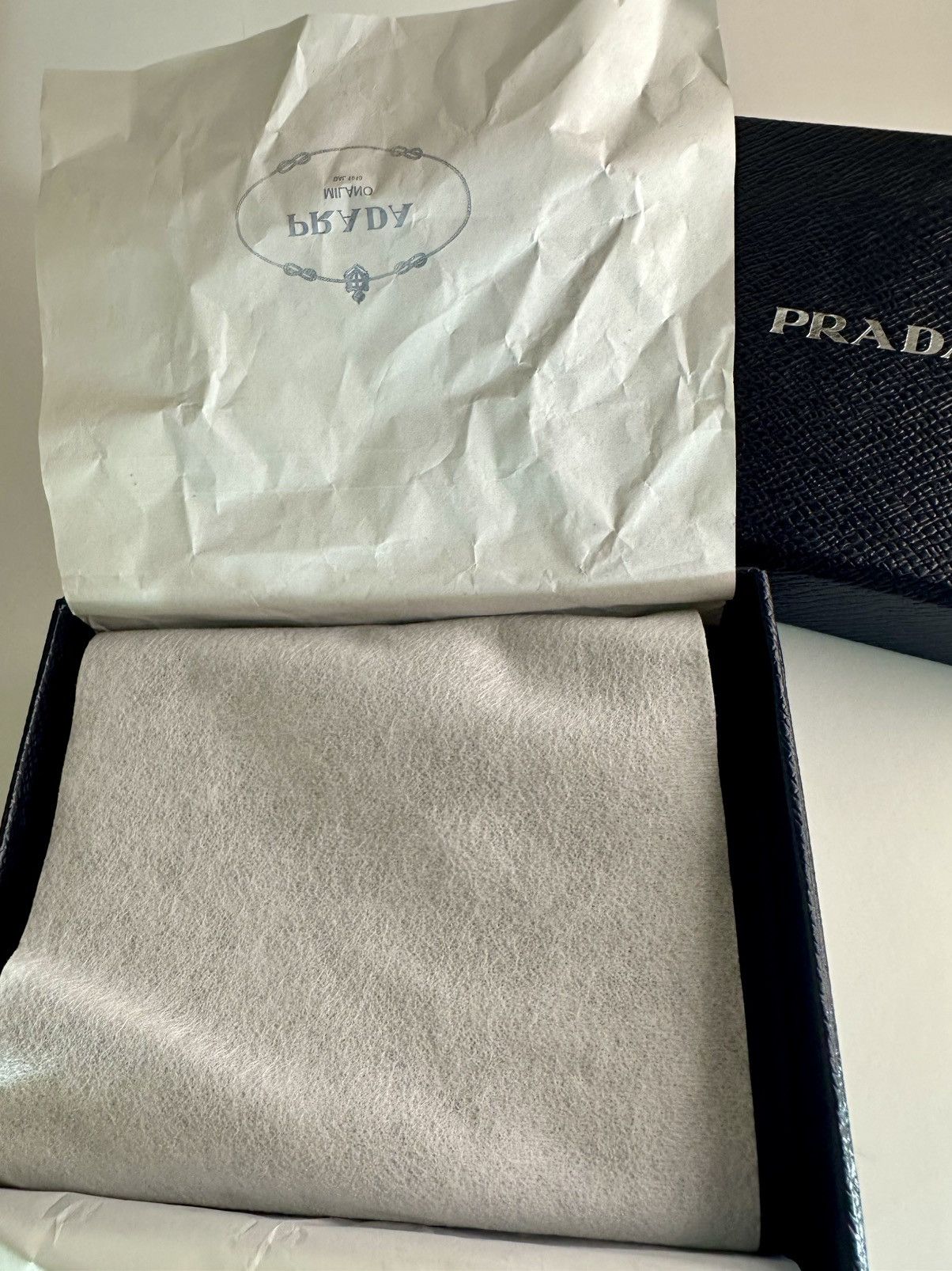 Prada Prada 2M0002 Saffiano Leather Wallet Baltico Navy Box+COA Size ONE SIZE - 10 Thumbnail
