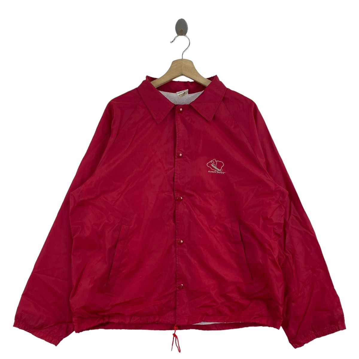 Vintage Vintage 90s KAUAI BOYS Snap Button Mini Logo Print Red Size US XL / EU 56 / 4 - 1 Thumbnail
