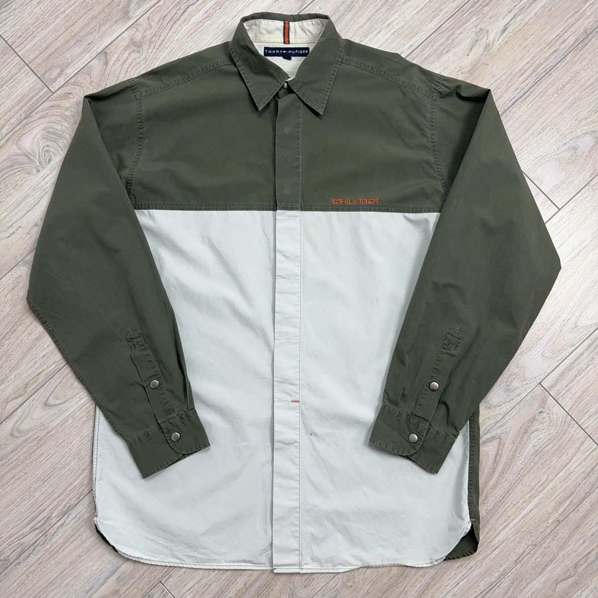 Polo Ralph Lauren Vintage Tommy Hilfiger Y2K Military Tactical Olive Shirt Size US M / EU 48-50 / 2 - 2 Thumbnail