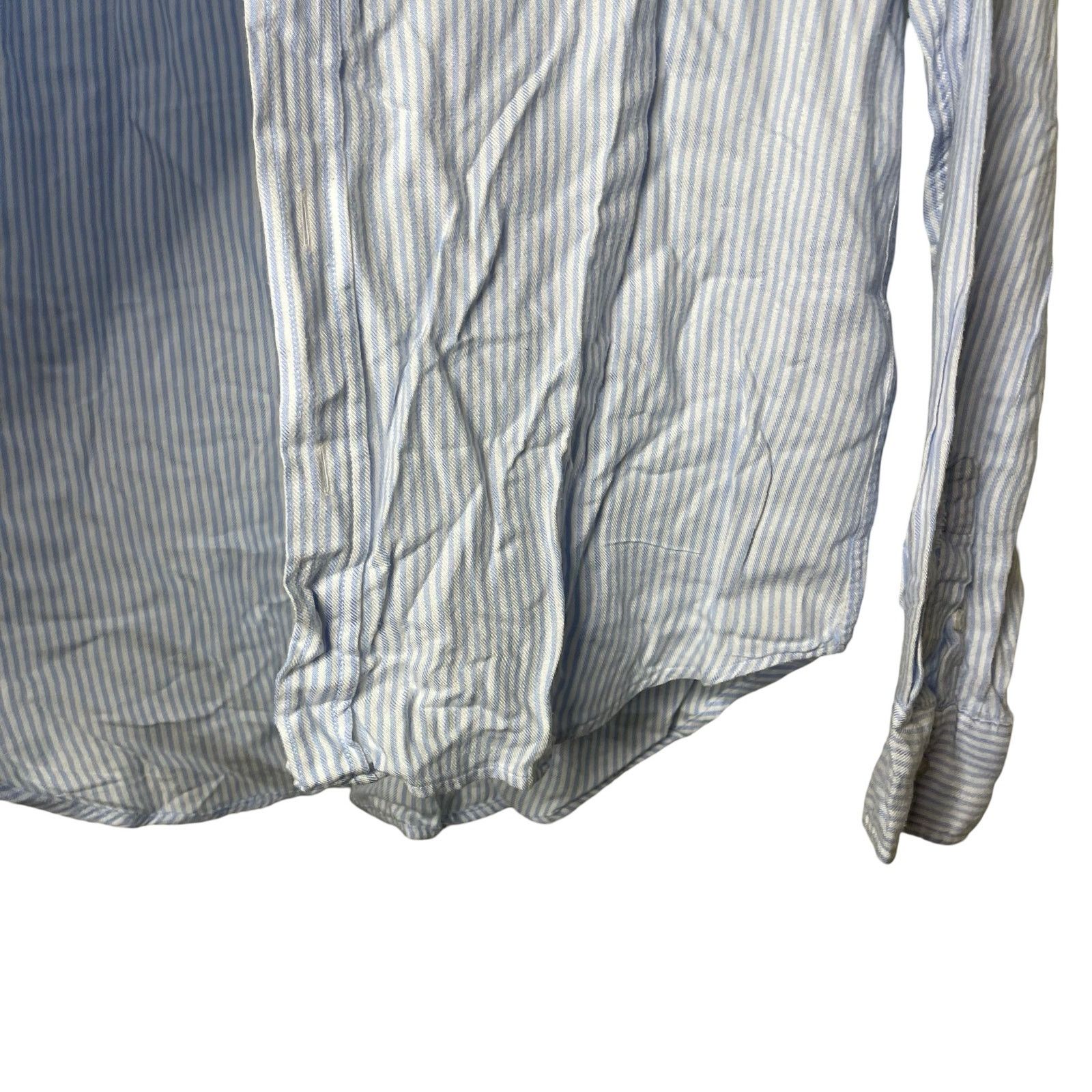 Frank & Eileen Frank & Eileen Eileen Blue Stripe Lightweight Shirt sz XXS Size XXS / US 00 / IT 34 - 7 Thumbnail