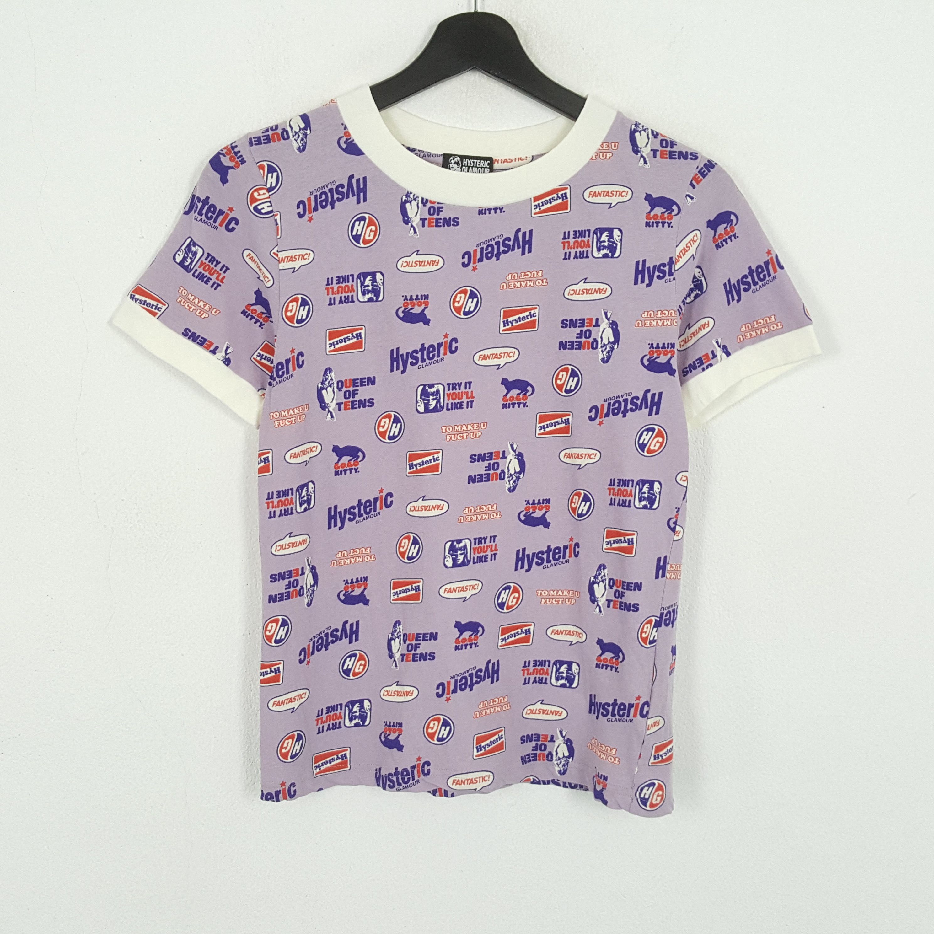 Hysteric Glamour HYSTERIC GLAMOUR Japanese Brand Fullprint Design Tshirt Size XS / US 0-2 / IT 36-38 - 1 Thumbnail