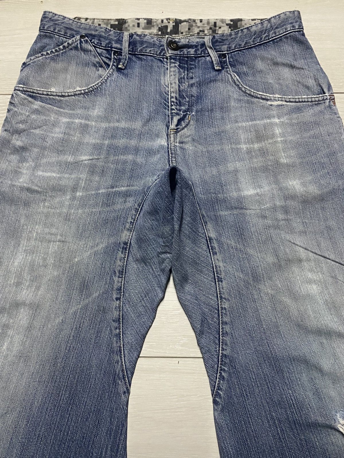 Edwin Edwin E Function Grunge Distressed Twist leg Baggy Jeans Size US 34 / EU 50 - 3 Thumbnail