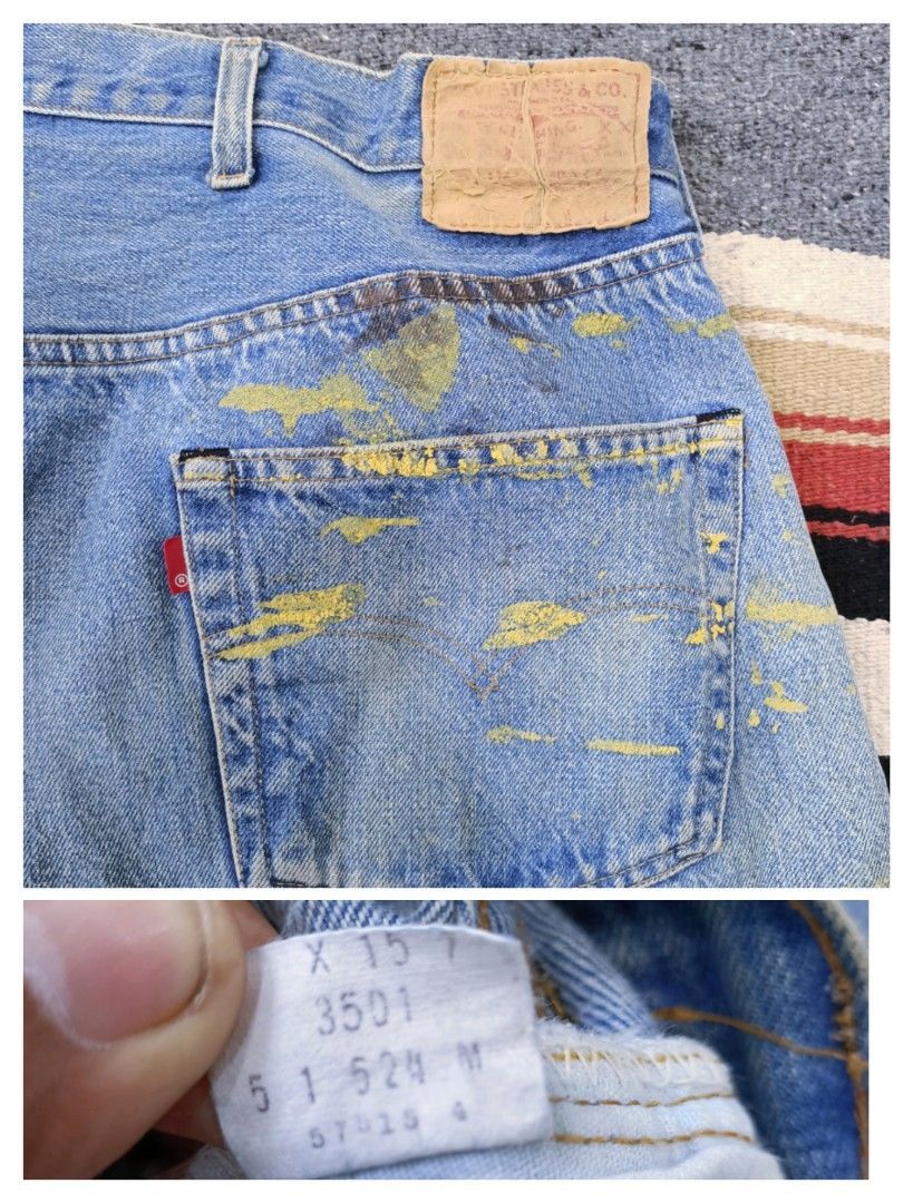 Levi's Vintage Levi’s 501 Rindem Selvedge Single R - Big Fit W50 Size US 44 / EU 60 - 10 Thumbnail