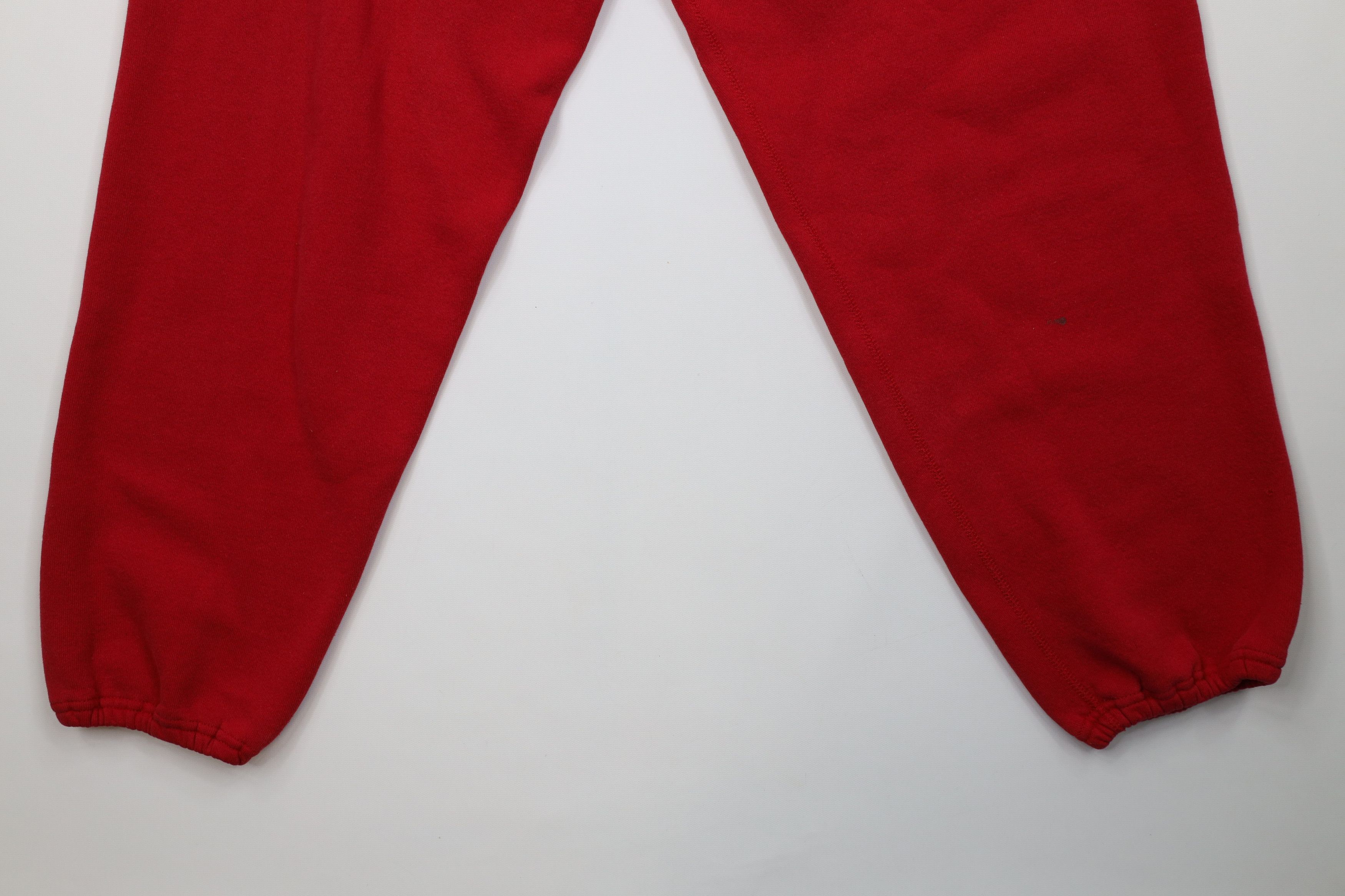 Vintage Vintage 90s Streetwear Sweatpants Joggers Pants Red USA Size 38" / US 16 / IT 52 - 4 Thumbnail