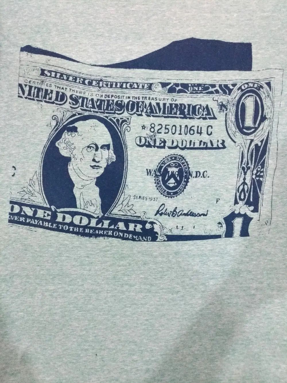 Andy Warhol × Vintage Rare! Vintage Y2k Andy Warhol $ Bill Pop Art Tee Size US XL / EU 56 / 4 - 4 Thumbnail