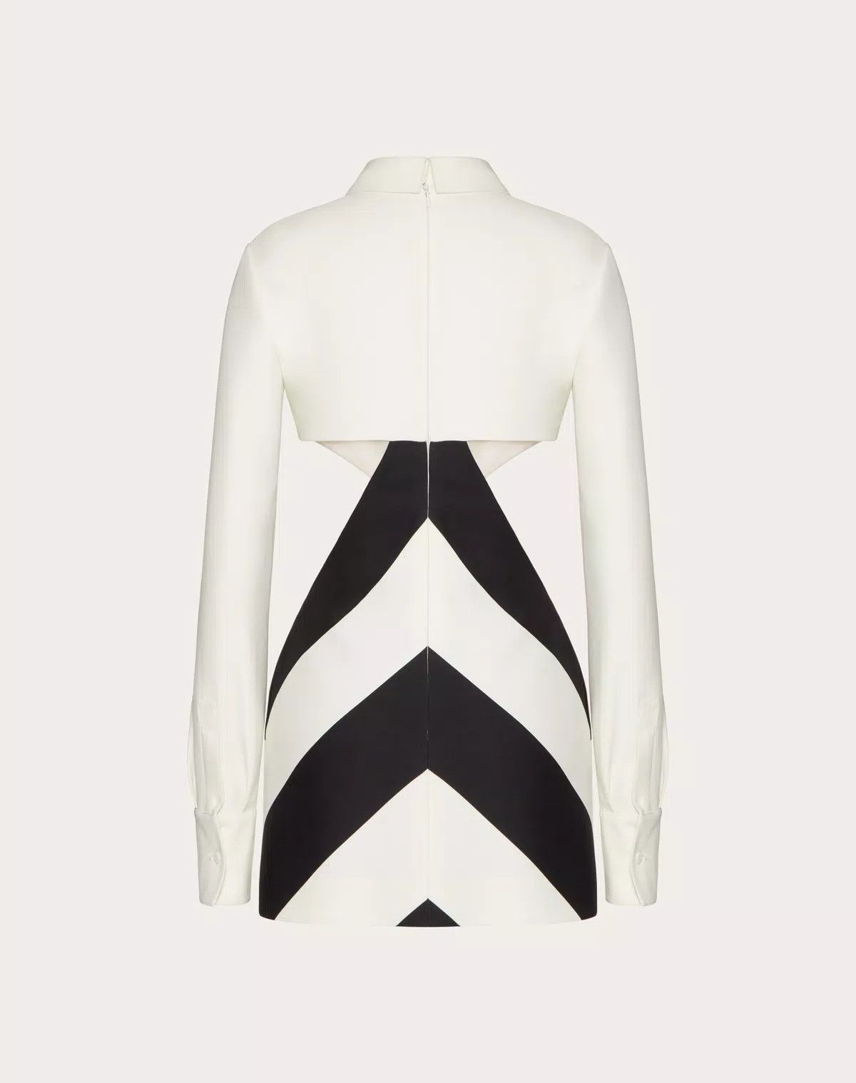 Valentino o1s1wg110625 Strhype Crepe Couture Short Dress in White Size M / US 6-8 / IT 42-44 - 2 Thumbnail
