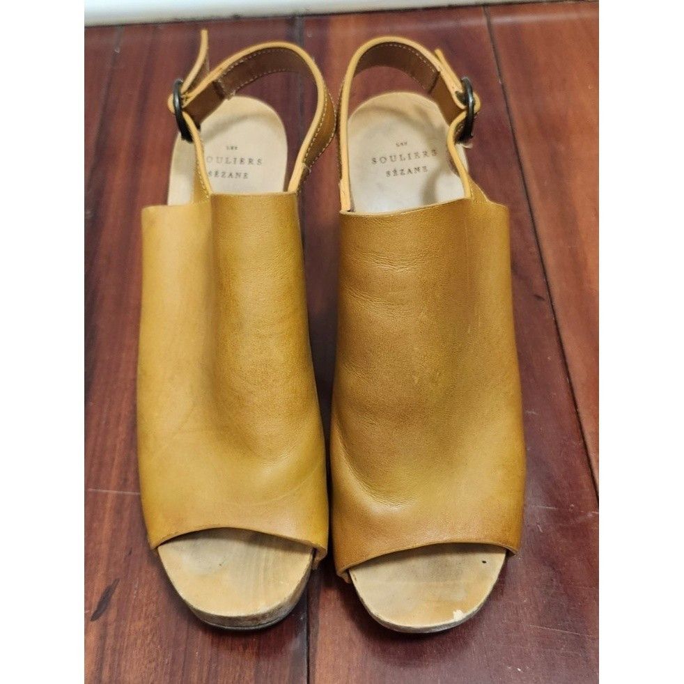Sezane Sezane Dakota High Terracotta Wooden Buckle Chunky Platform Size US 7.5 / IT 37.5 - 3 Thumbnail