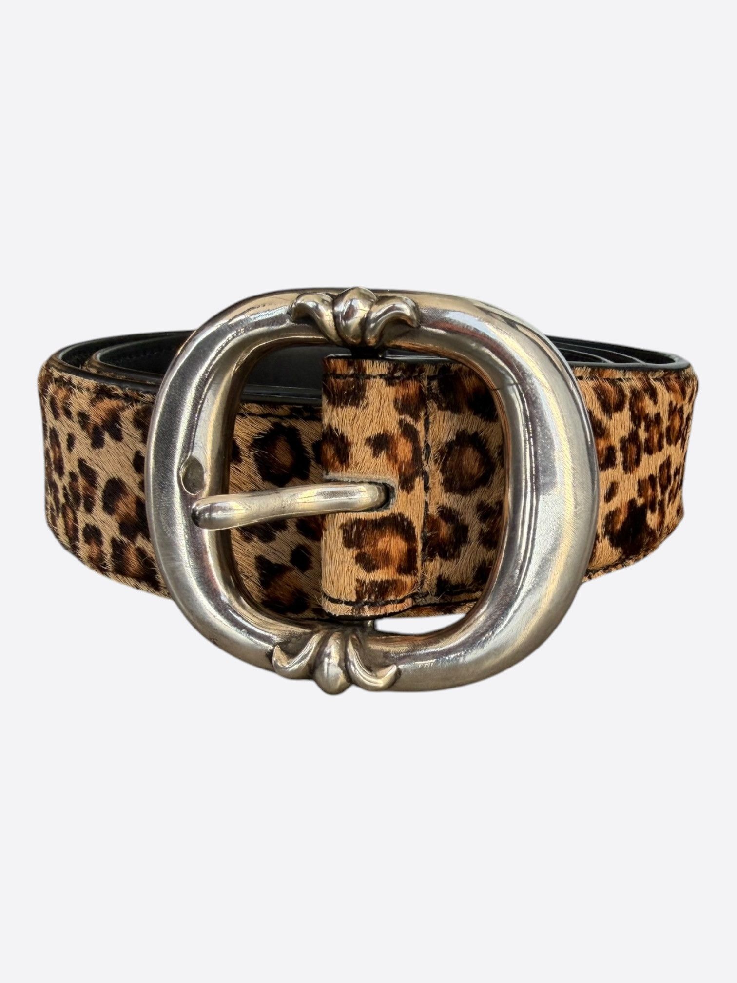 Chrome Hearts Chrome Hearts Ponyhair Leopard & Silver Gunslinger Belt Size 32 - 1 Thumbnail