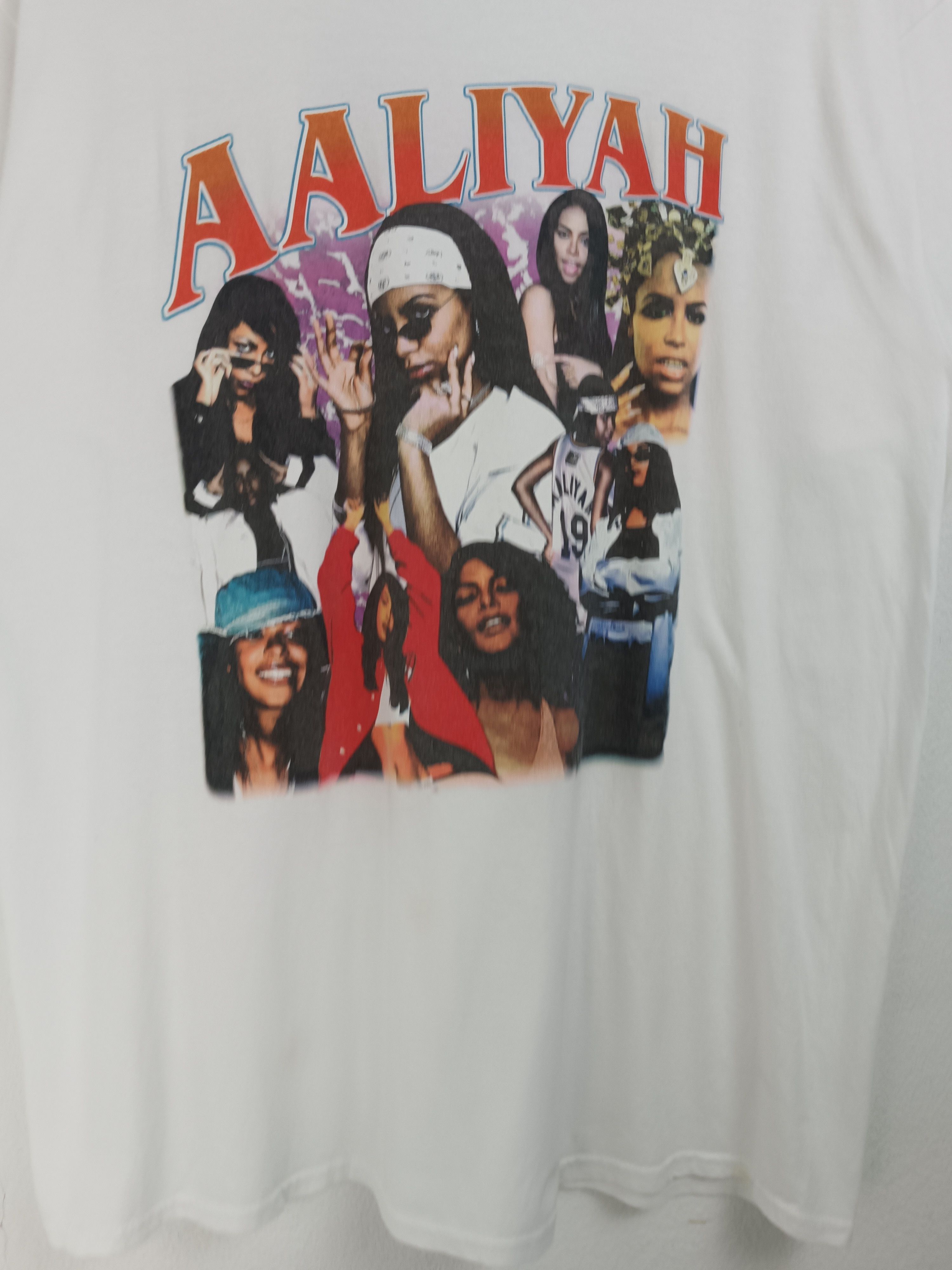 Rap Tees VINTAGE AALIYAH COLLAGE 90'S STYLE RAP TEES tupac kanye Size US L / EU 52-54 / 3 - 7 Thumbnail