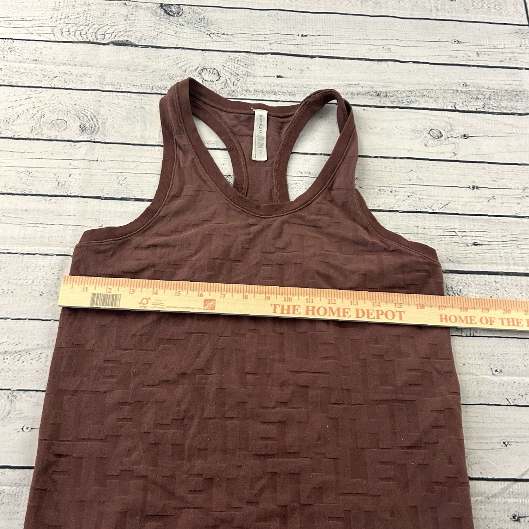 Athleta Athleta Momentum Tank Logo Camisole Tank Top Sleeveless Racerback Women's Large Brown Logo Activewear Womens L Brown Size L / US 10 / IT 46 - 4 Thumbnail