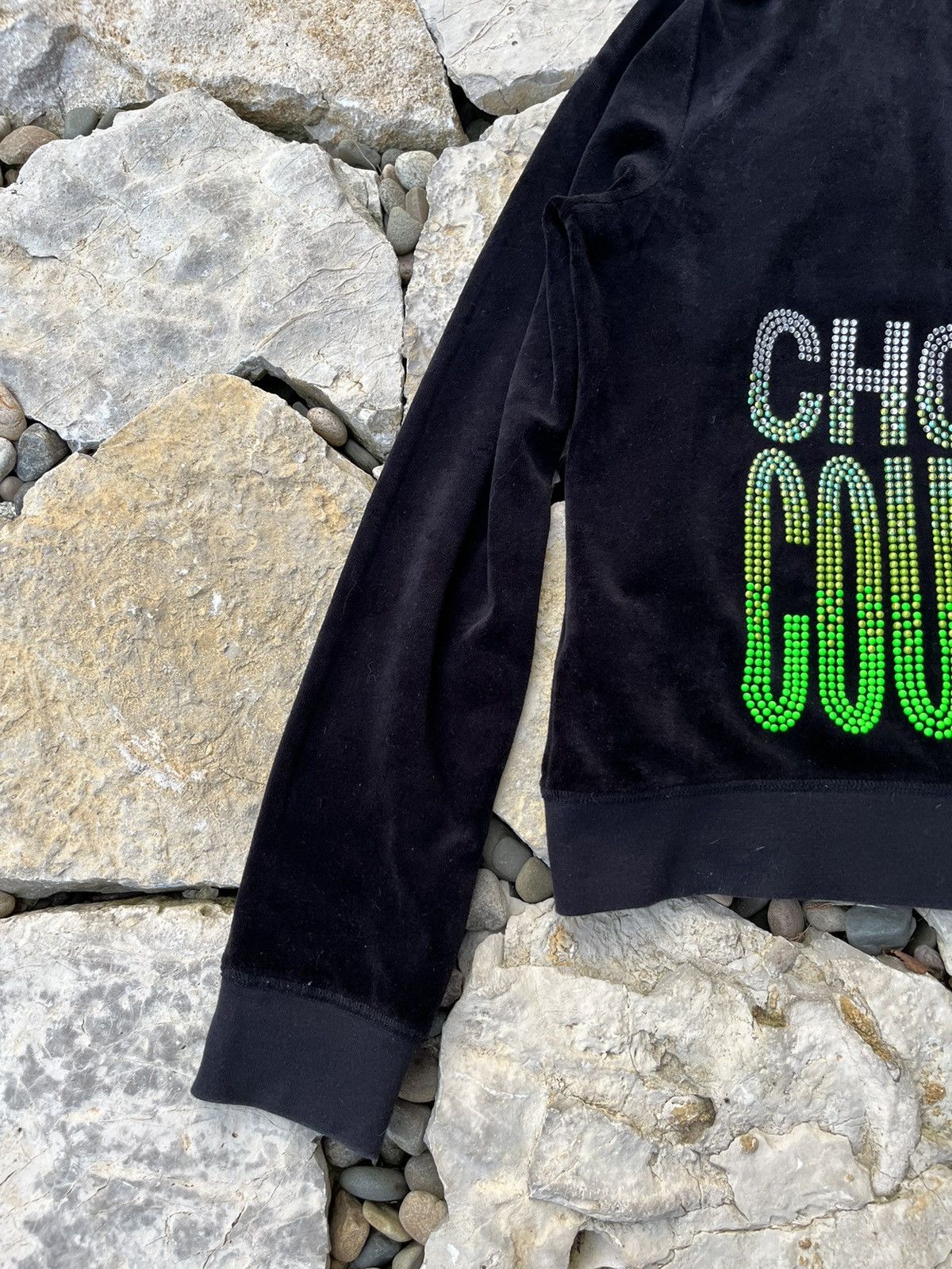 Juicy Couture × Vintage Vintage Juicy Couture y2k velvet choose couture zip hoodie Size XL / US 12-14 / IT 48-50 - 14 Thumbnail