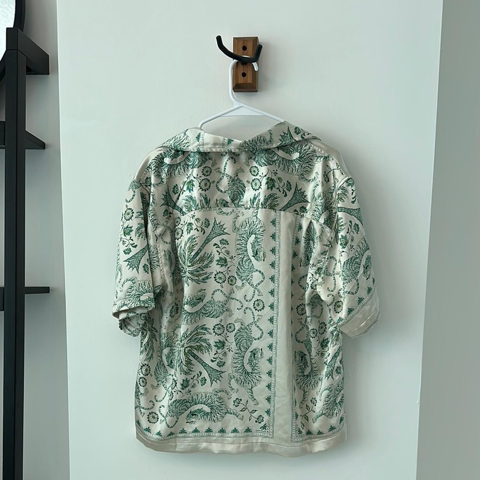 Standard Cloth Green and White Relaxed Graphic Short Sleeve Shirt Size US M / EU 48-50 / 2 - 4 Thumbnail