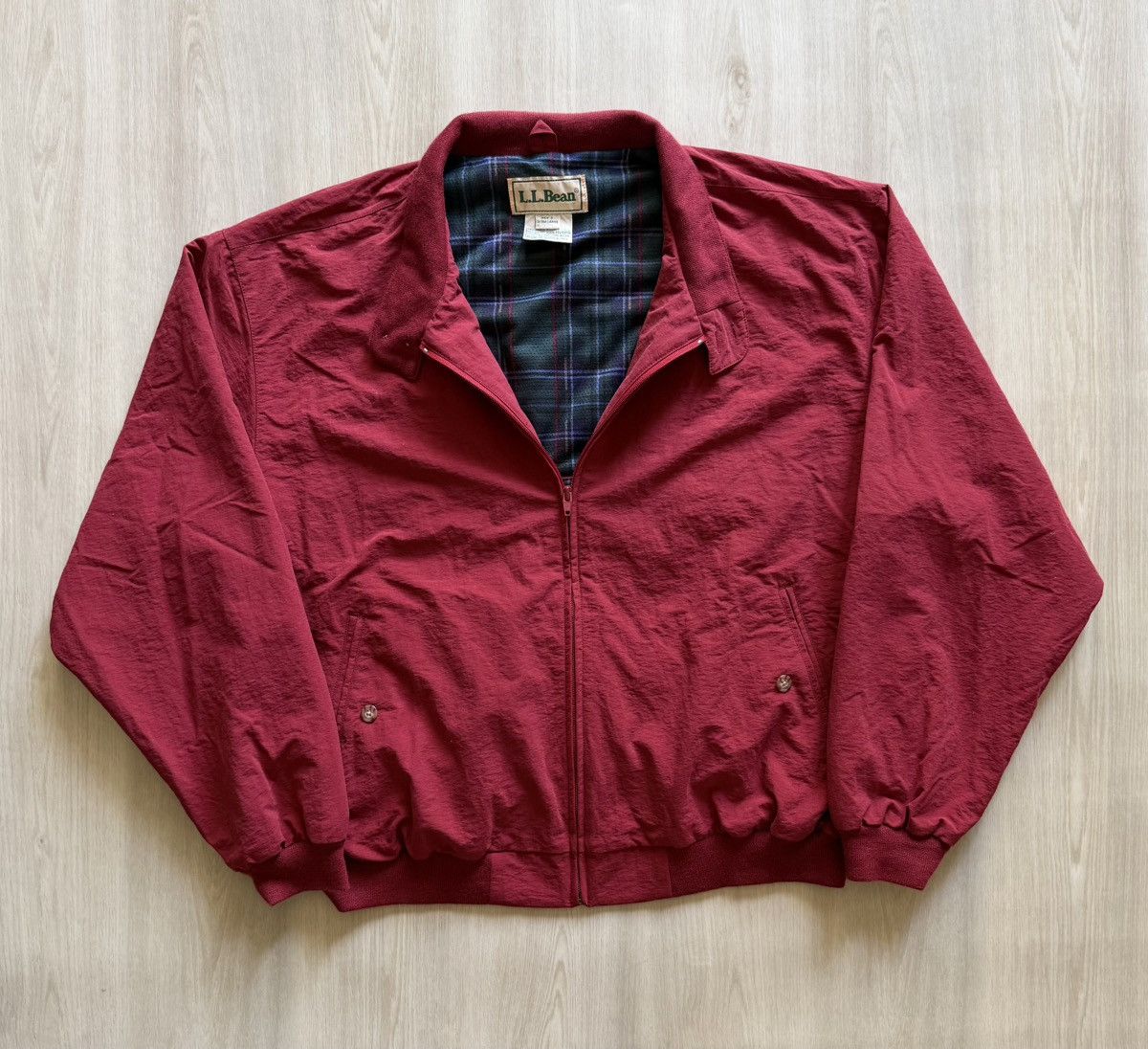 L.L. Bean Vintage L.L.Bean Bomber Plaid Lined Sz XL Classic Essential Size US XL / EU 56 / 4 - 1 Thumbnail