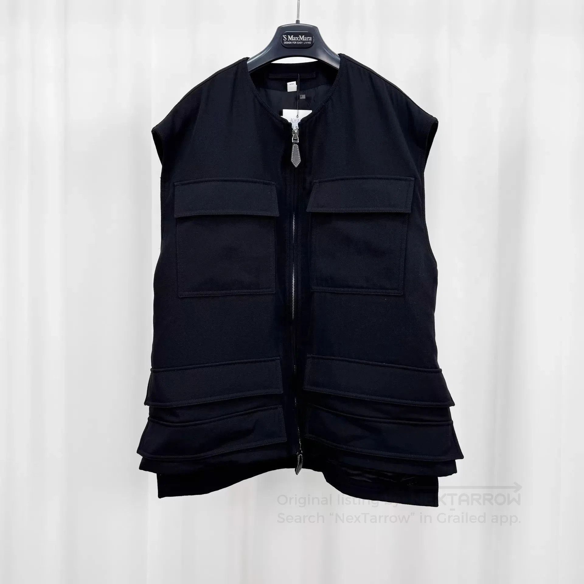 Burberry Black Multi-Pocket Zip-Front Vest. Size US M / EU 48-50 / 2 - 1 Thumbnail