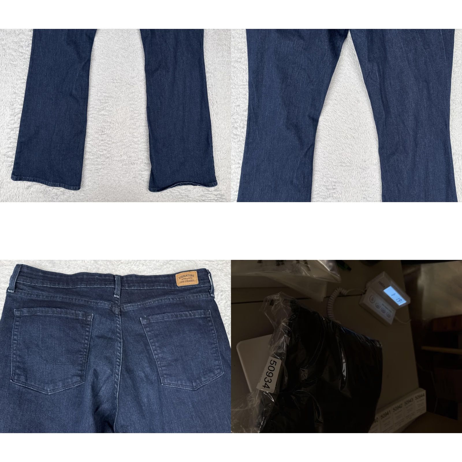 Levi's Signature Levi Strauss Jeans Womens 14 Mid Rise Bootcut Dark Wash Denim 32x32 Size 36" / US 14 / IT 50 - 10 Thumbnail