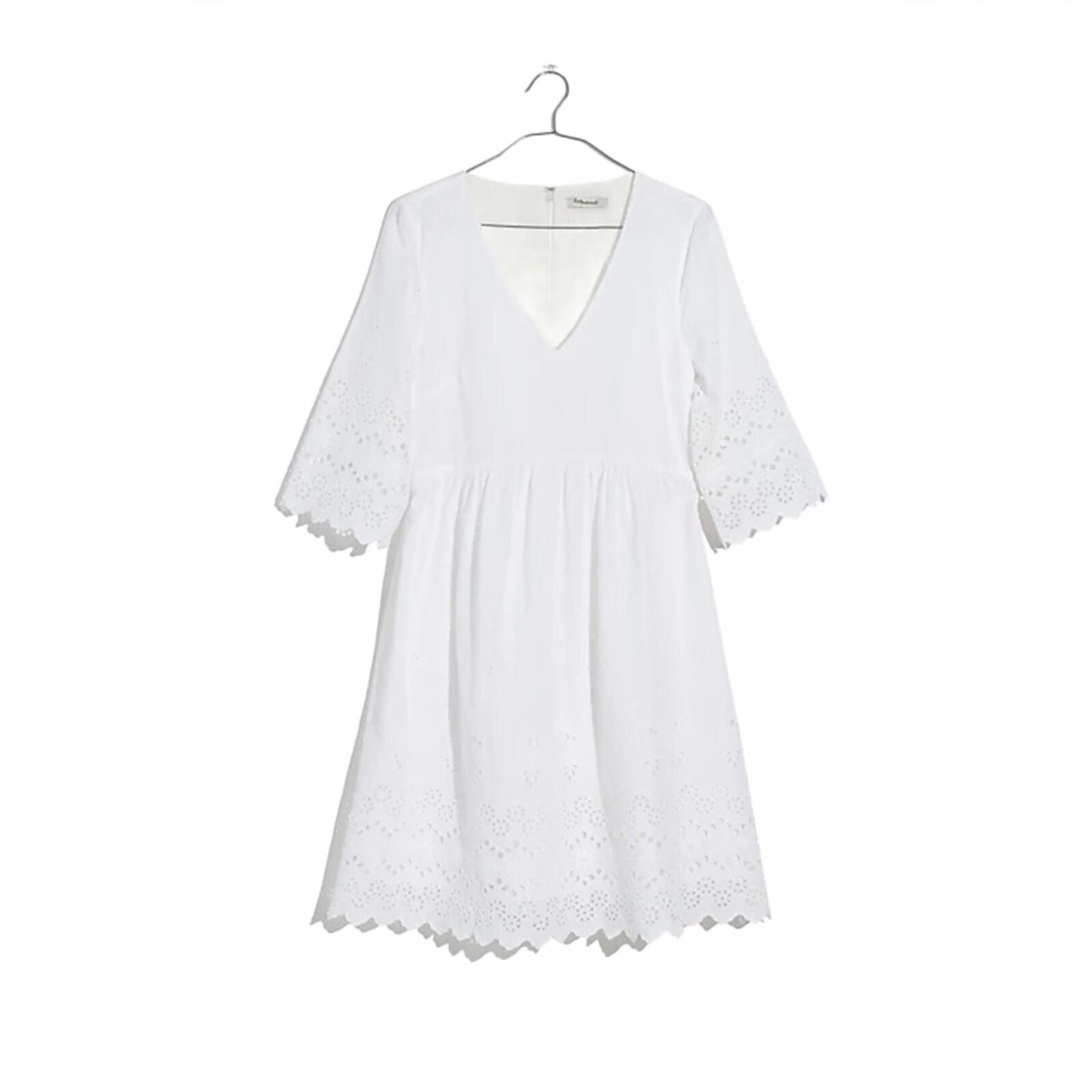 Madewell Eyelet Lattice Dress Size M / US 6-8 / IT 42-44 - 3 Thumbnail