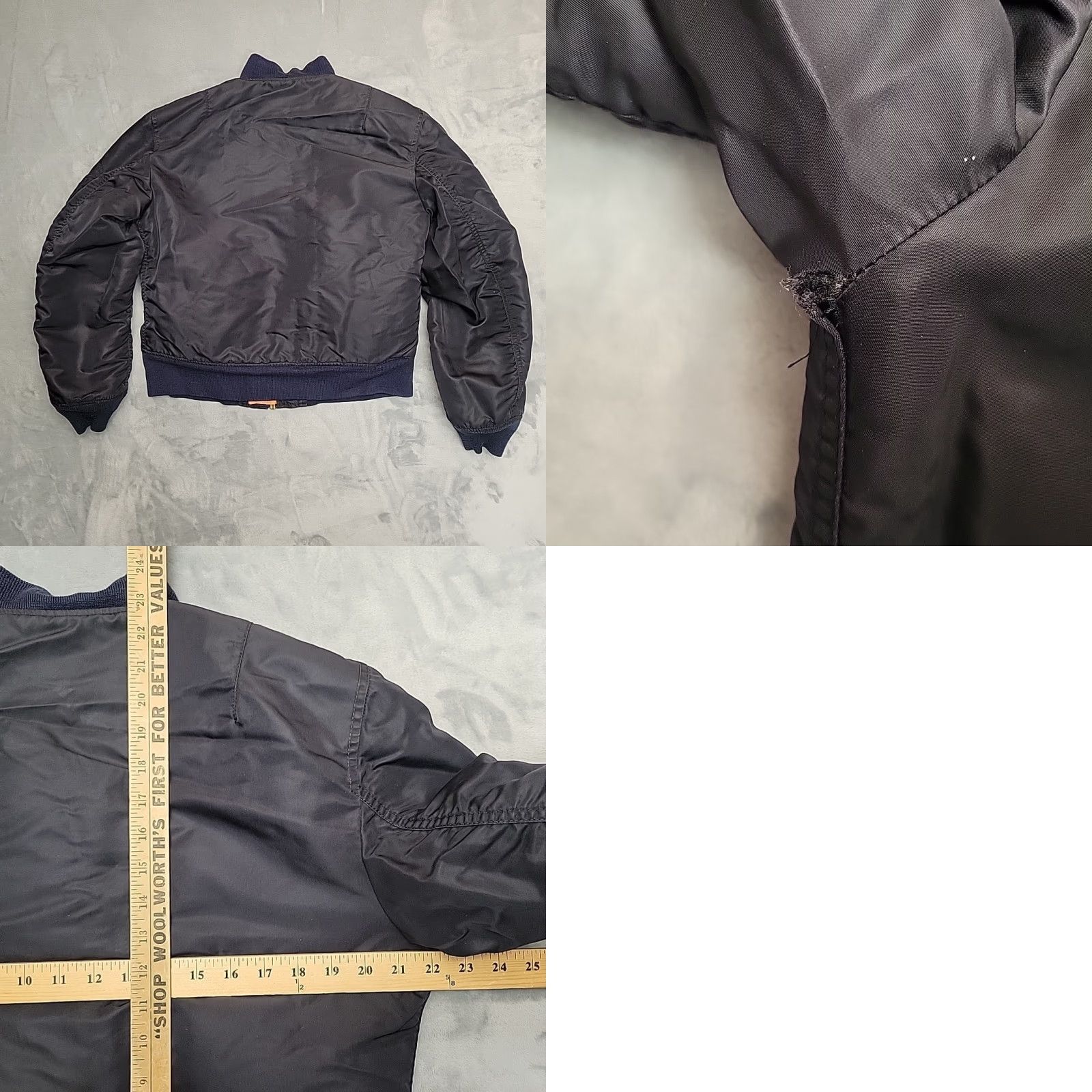 Alpha Industries VINTAGE Alpha Industries Flight Jacket Bomber MA-1 Black Orange Mens Small S Nylon Reversible Wind-Resistant 80s Mens Size US S / EU 44-46 / 1 - 9 Thumbnail