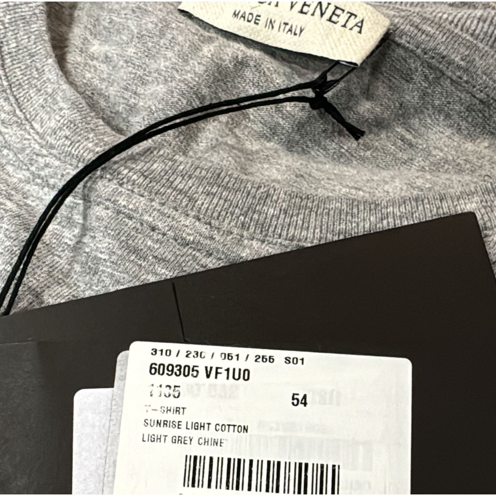 Bottega Veneta o1rshd1 Sunrise Light Cotton T-Shirt in Gray Size US L / EU 52-54 / 3 - 15 Thumbnail