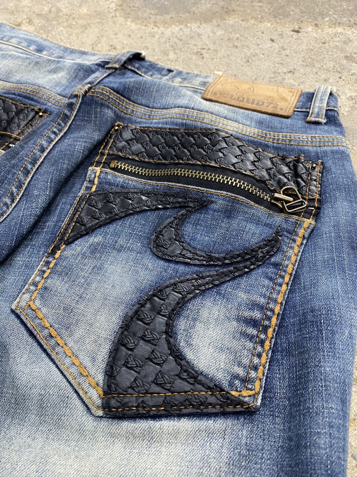 Japanese Brand Cloud72 side laced jeans wash Size US 32 / EU 48 - 16 Thumbnail