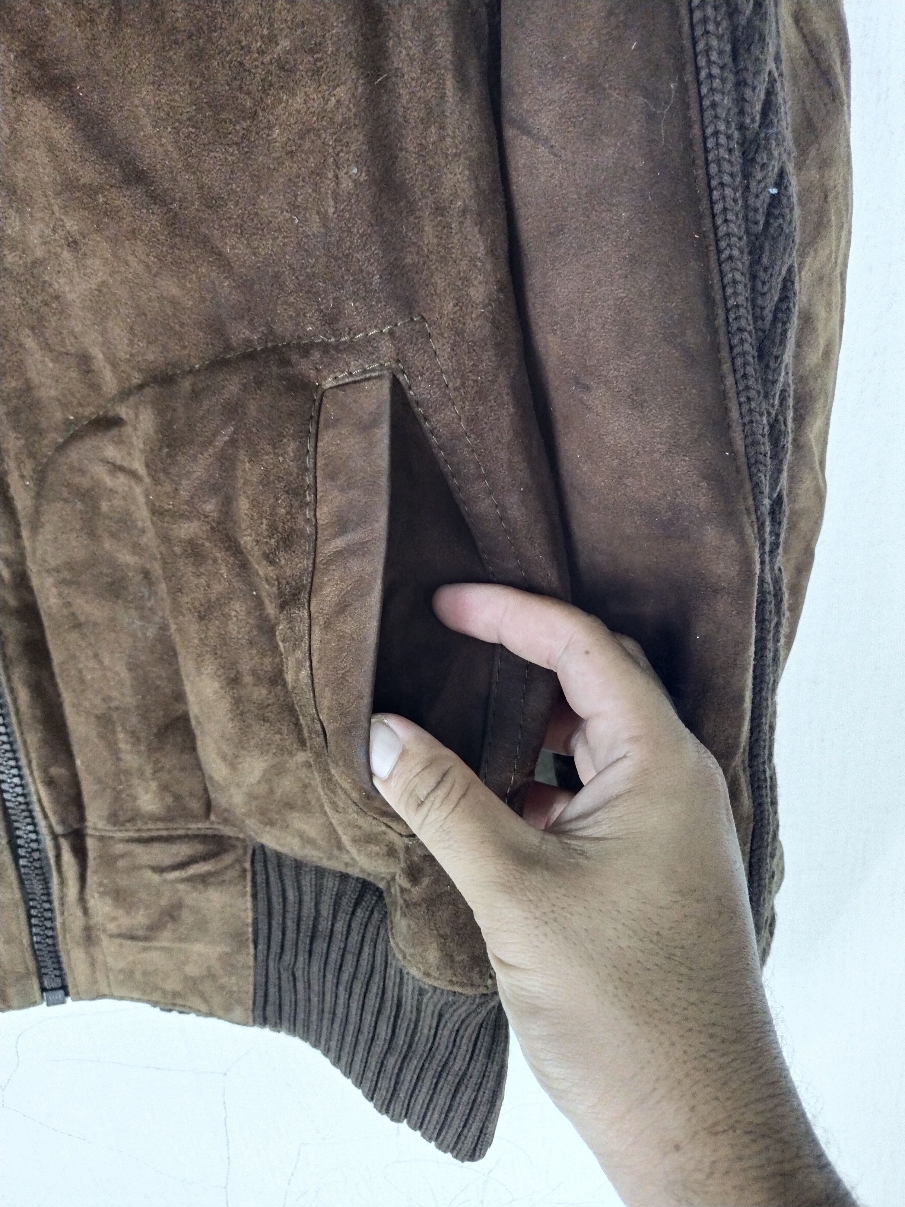 Leather Vtg Suntuso Canon Natural Leather Knit Fashion Spain Jacket Size US M / EU 48-50 / 2 - 9 Thumbnail