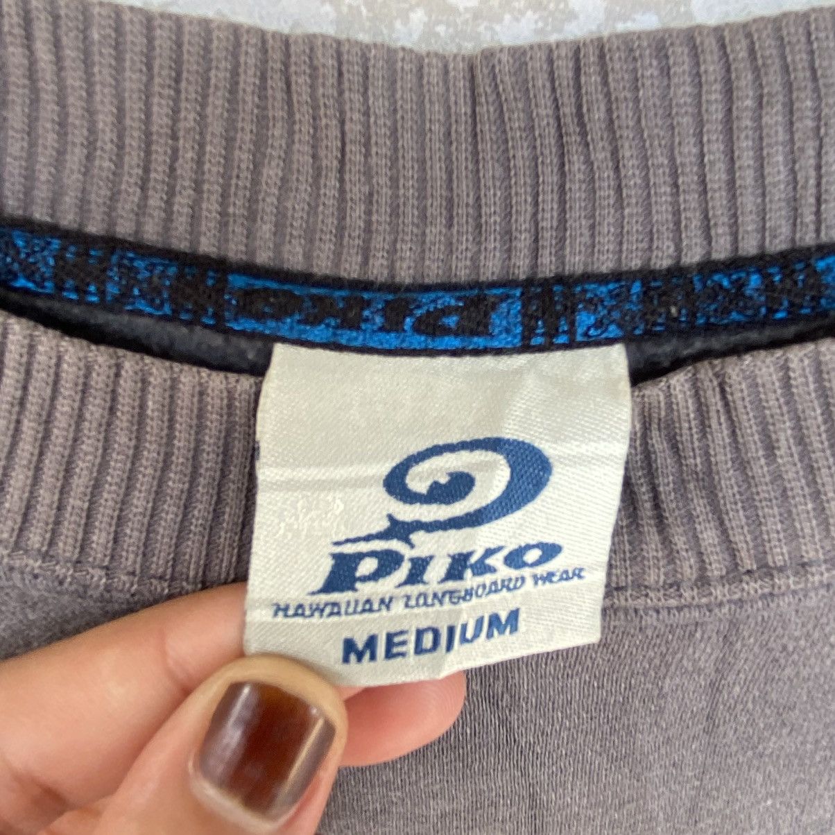 Other Vintage Piko Hawaii Big Printed Crewneck Sweatshirt Gray Size US M / EU 48-50 / 2 - 6 Thumbnail