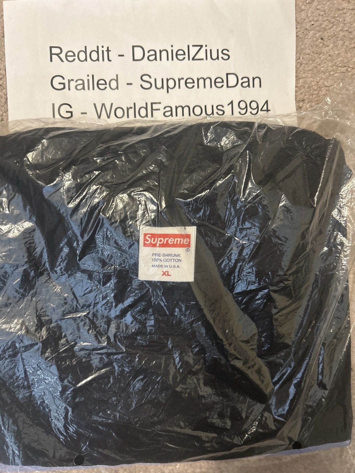 Supreme Supreme American Picture T-Shirt 'Black' Size US XL / EU 56 / 4 - 3 Thumbnail