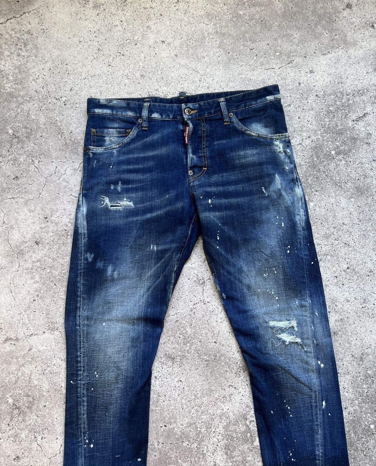 Dsquared2 Dsquared2 Men's Distressed Denim Sexy Twist Jeans Casual Size US 32 / EU 48 - 2 Thumbnail