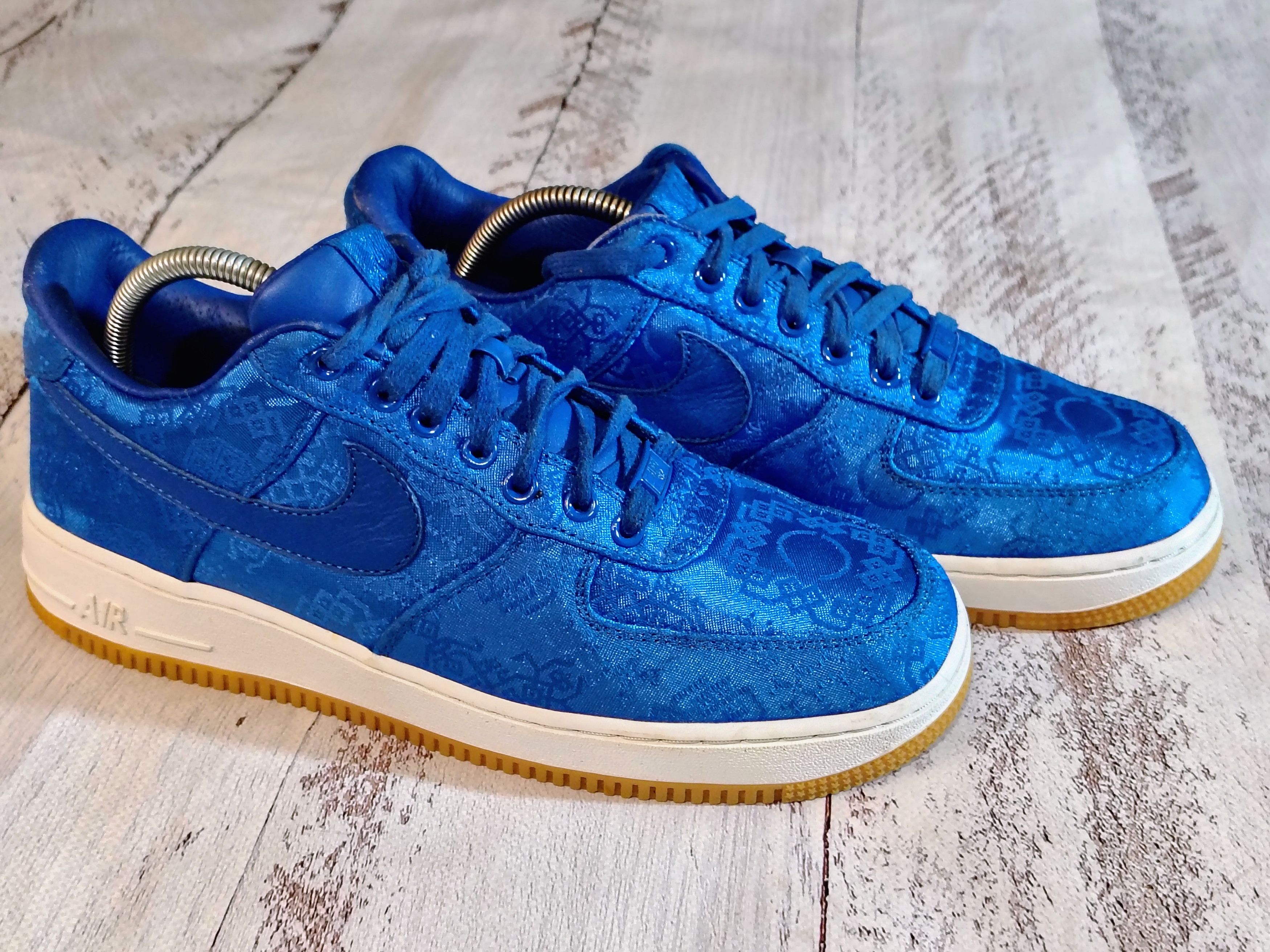 CLOT × Nike Nike Air Force 1 Low Premium CLOT Blue Silk Sz 9 CJ5290-400 Size US 9 / EU 42 - 5 Thumbnail