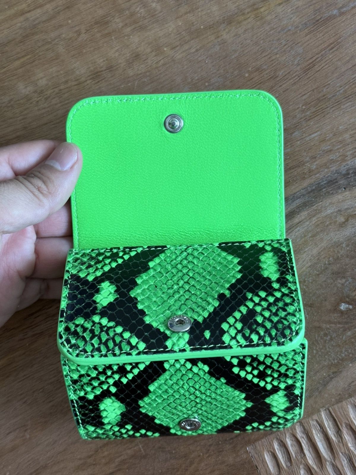 Balenciaga Balenciaga Python Printed Calf Leather Mini Wallet Size ONE SIZE - 3 Thumbnail