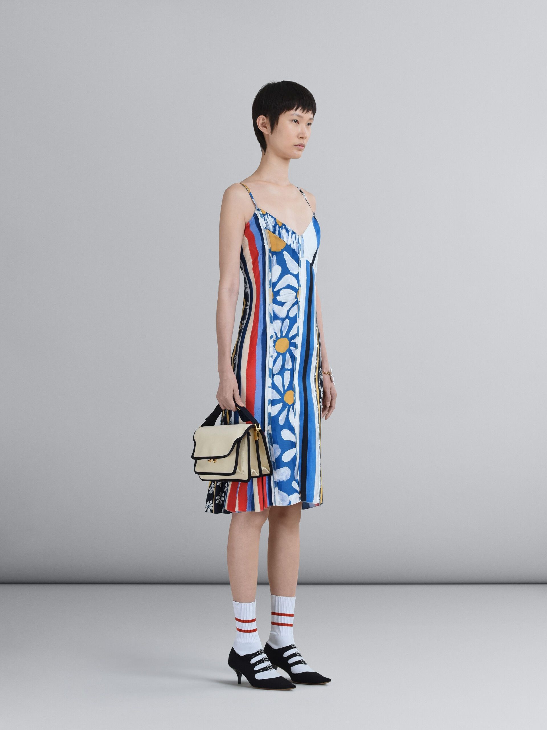 Marni o1y1025 Midi Dress in Multicolor Size XS / US 0-2 / IT 36-38 - 4 Thumbnail